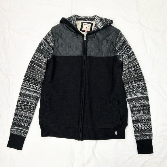 Triple Five Soul Sherpa Lined Hoodie Full Zip Sweater - Picture 2 of 10